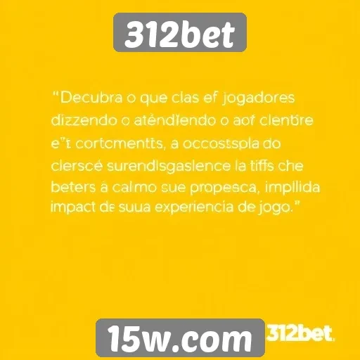 Opiniões de jogadores sobre o atendimento ao cliente do 312bet